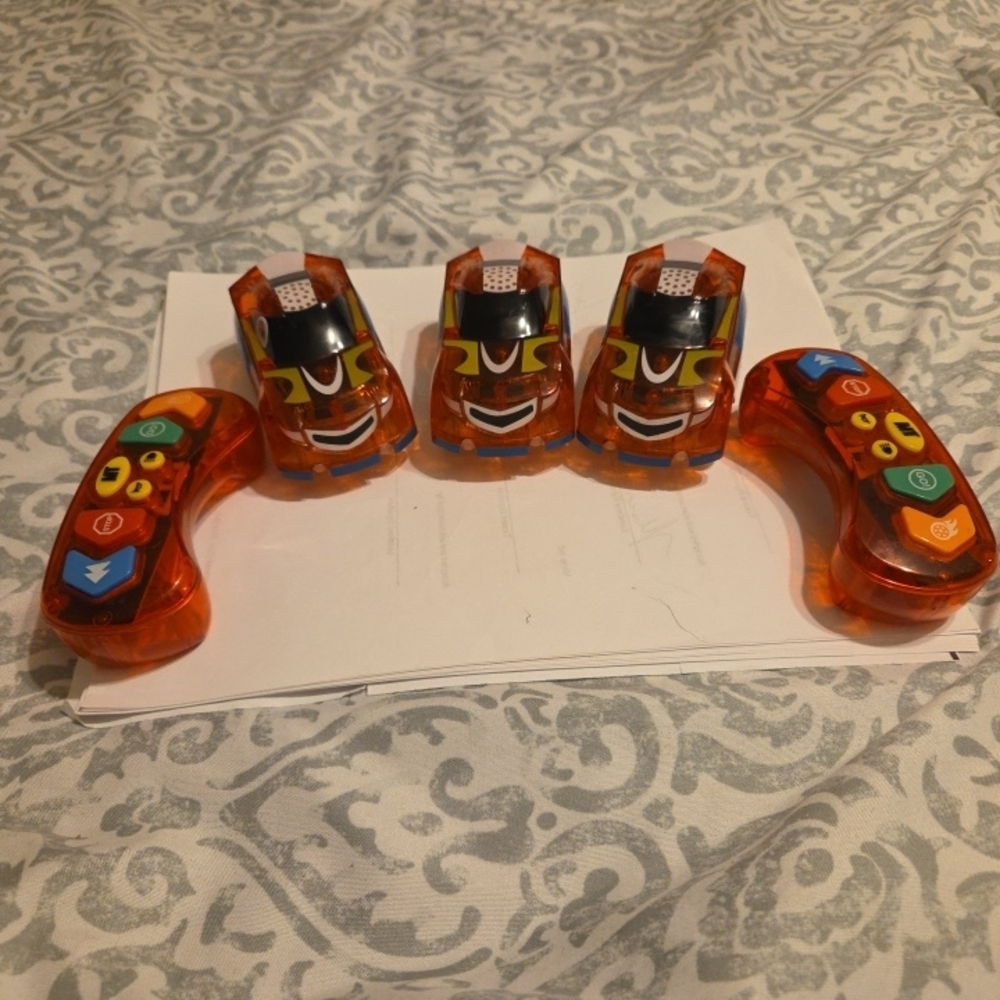Exciting Orange Toy Car Set with Remote Controls